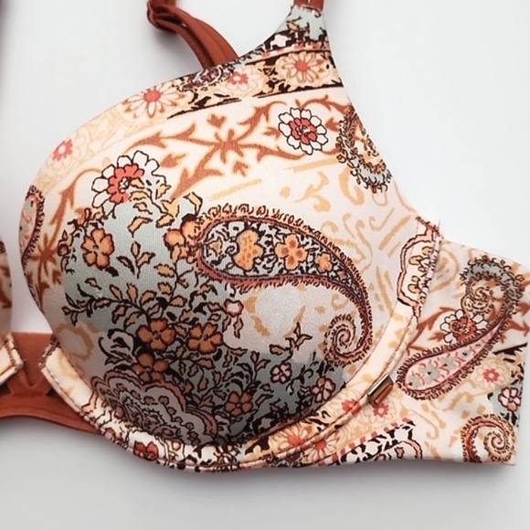 Victoria's Secret Very Sexy Push-Up Underwire Bra Paisley Tan Size 32B - Picture 3 of 14